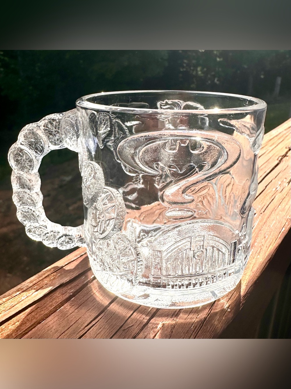 VTG 1995 McDonald's 3D Bateman Forever Two-Face 10oz Glass Mug